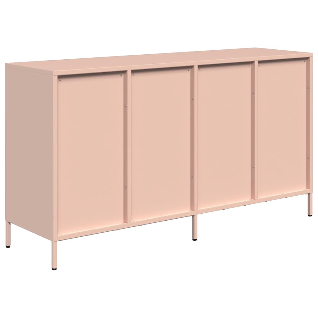 vidaXL Dulap, roz, 135x39x73,5 cm, oțel laminat la rece