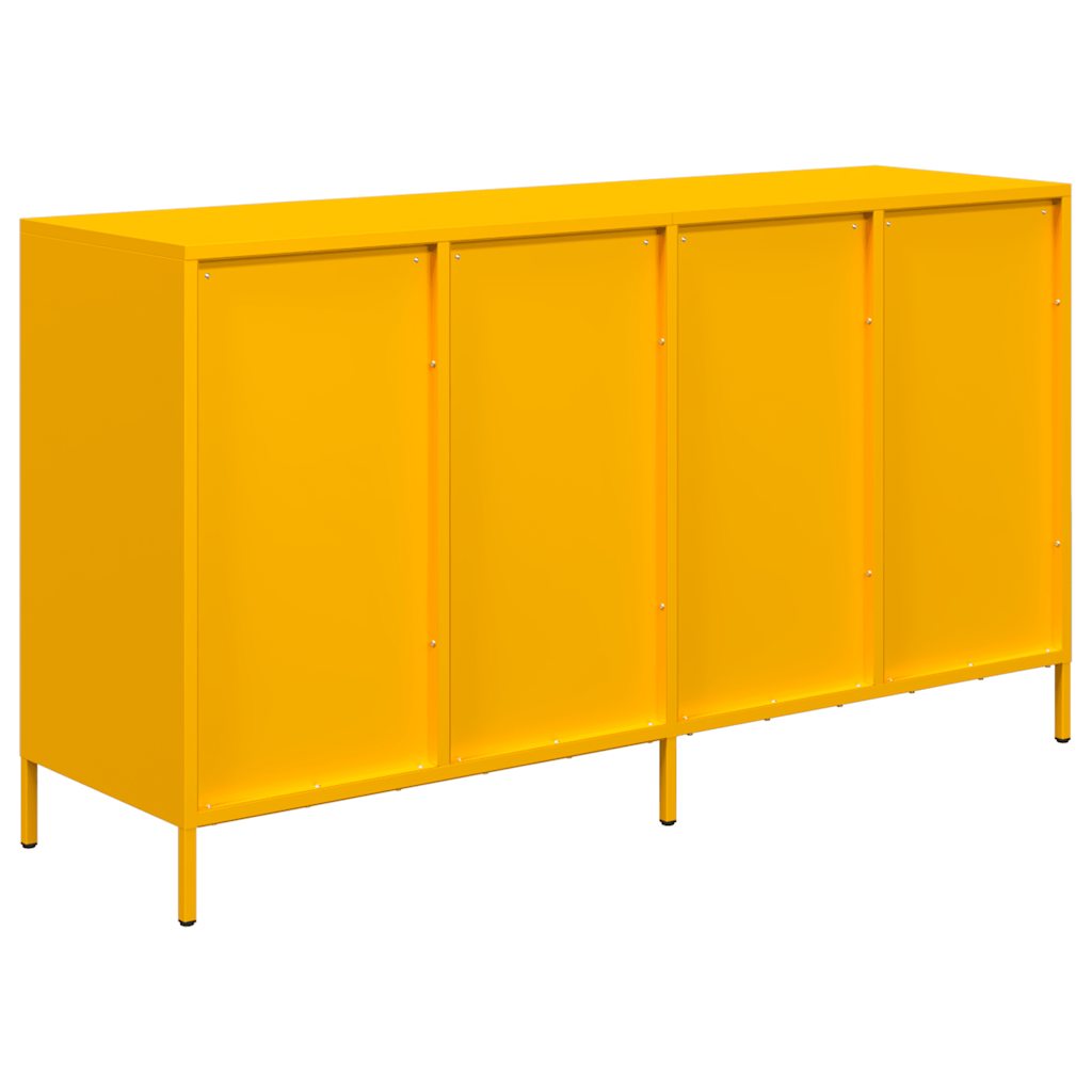 vidaXL Dulap, galben muștar, 135x39x73,5 cm, oțel laminat la rece
