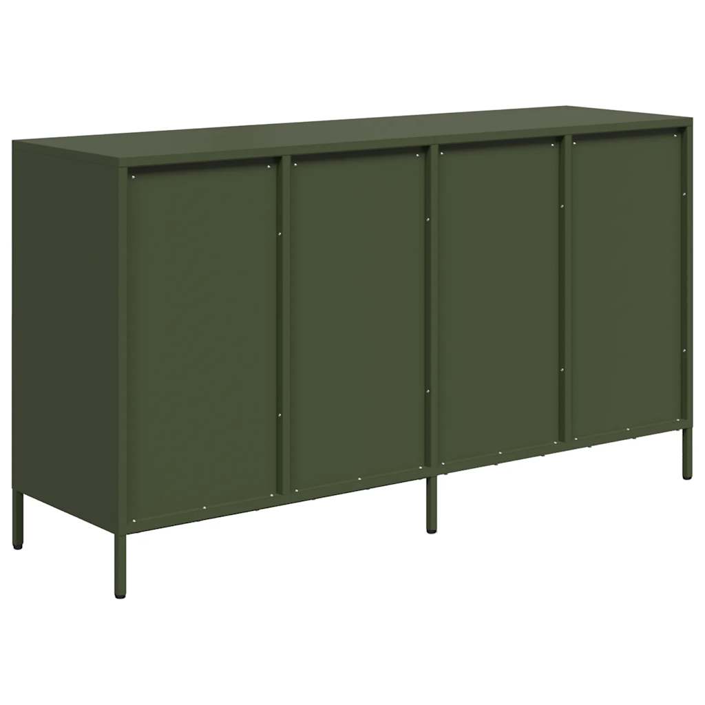 vidaXL Dulap, verde măsliniu, 135x39x73,5 cm, oțel laminat la rece