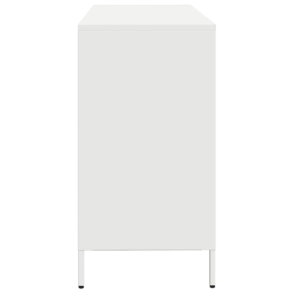 vidaXL Dulap, alb, 135x39x73,5 cm, oțel laminat la rece