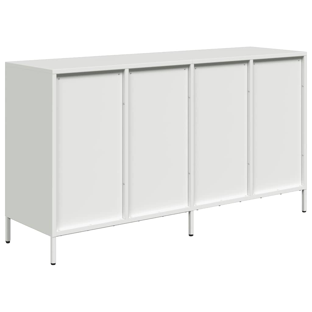 vidaXL Dulap, alb, 135x39x73,5 cm, oțel laminat la rece