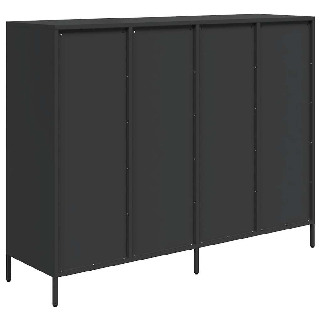 vidaXL Dulap, negru, 135x39x103,5 cm, oțel laminat la rece