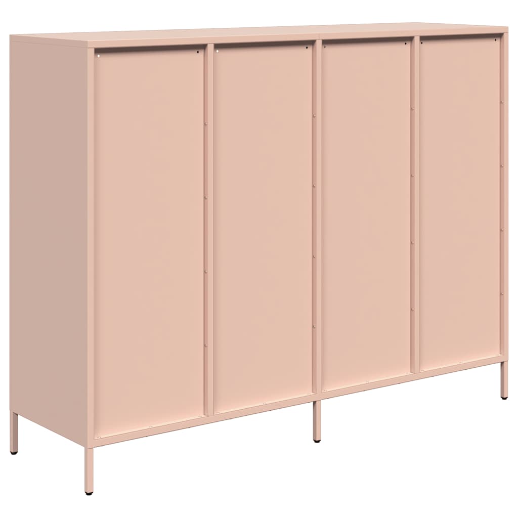 vidaXL Dulap, roz, 135x39x103,5 cm, oțel laminat la rece