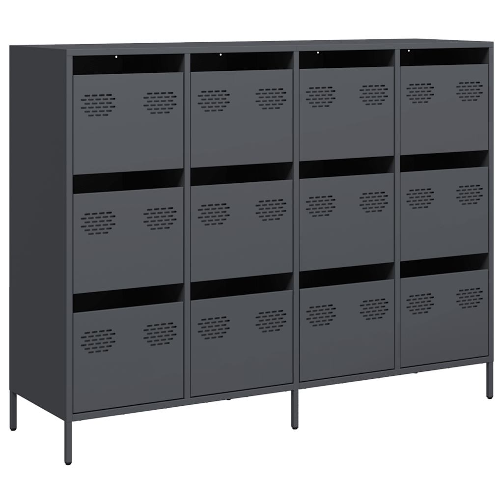 vidaXL Dulap, antracit, 135x39x103,5 cm, oțel laminat la rece vidaXL Dulap, antracit, 135x39x103,5 cm, oțel laminat la rece