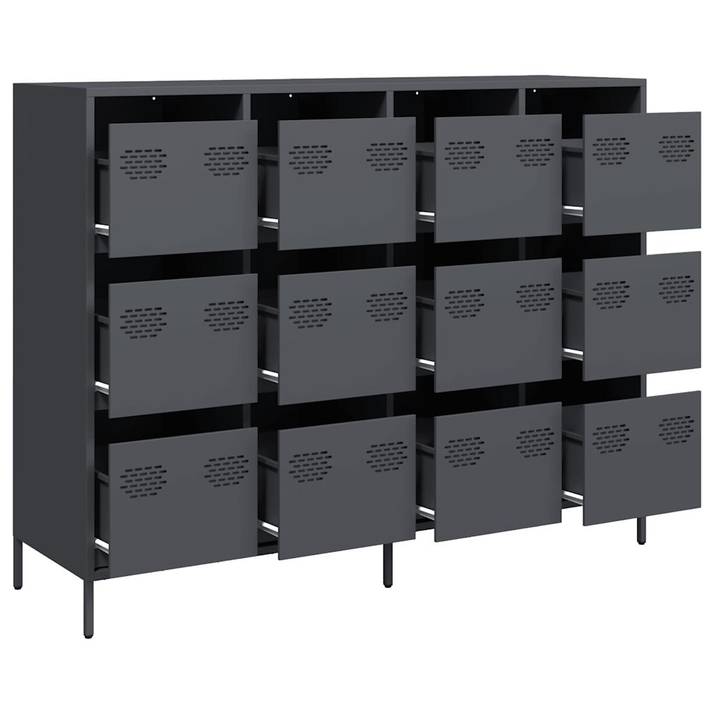 vidaXL Dulap, antracit, 135x39x103,5 cm, oțel laminat la rece vidaXL Dulap, antracit, 135x39x103,5 cm, oțel laminat la rece