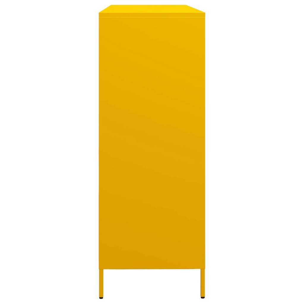 vidaXL Dulap, galben muștar, 135x39x103,5 cm, oțel laminat la rece vidaXL Dulap, galben muștar, 135x39x103,5 cm, oțel laminat la rece