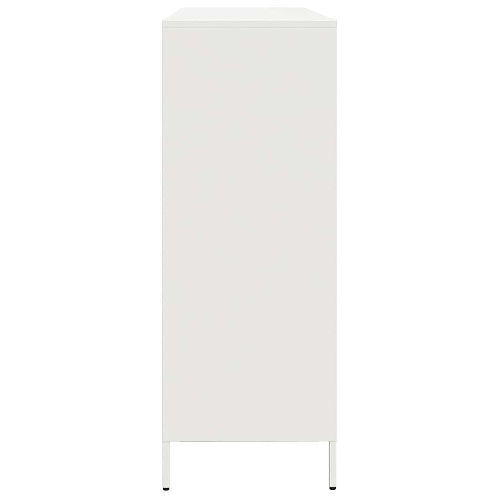 vidaXL Dulap, alb, 135x39x103,5 cm, oțel laminat la rece