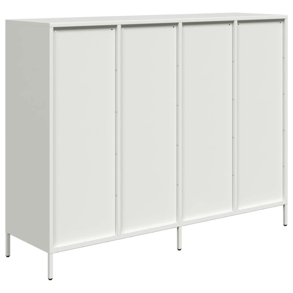 vidaXL Dulap, alb, 135x39x103,5 cm, oțel laminat la rece