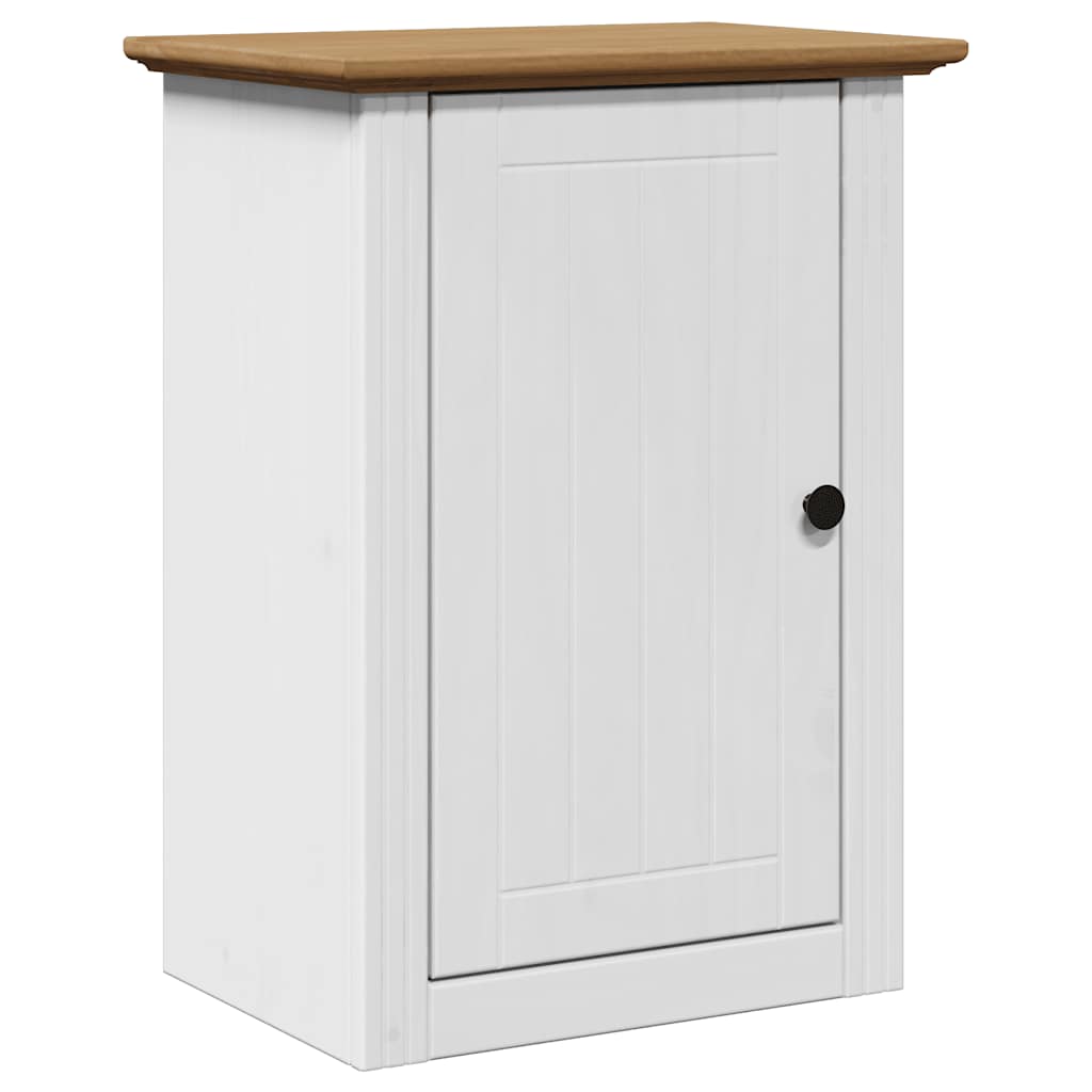 vidaXL Set de mobilier de baie 3 piese lemn masiv de pin alb și maro vidaXL Set de mobilier de baie 3 piese lemn masiv de pin alb și maro