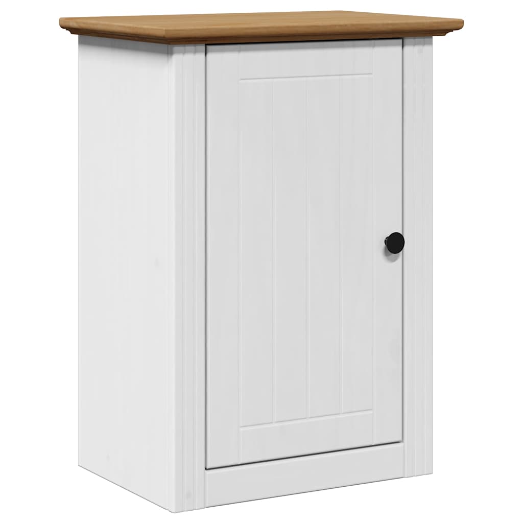 vidaXL Set de mobilier de baie 4 piese lemn masiv de pin alb și maro vidaXL Set de mobilier de baie 4 piese lemn masiv de pin alb și maro