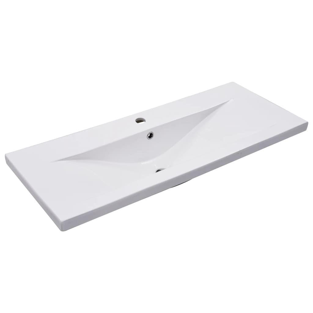 vidaXL Set mobilier de baie, 2 piese, ceramică și lemn prelucrat