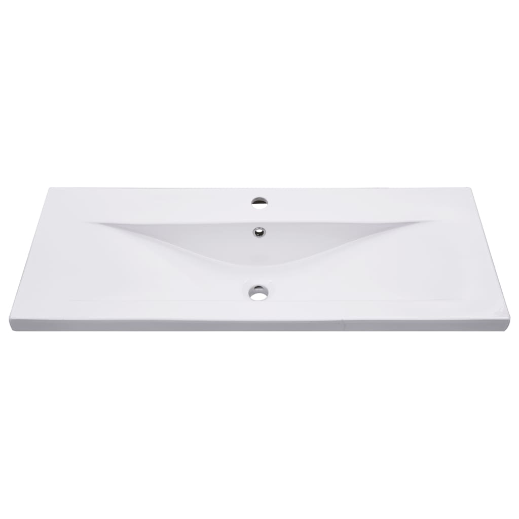 vidaXL Set mobilier de baie, 2 piese, ceramică și lemn prelucrat