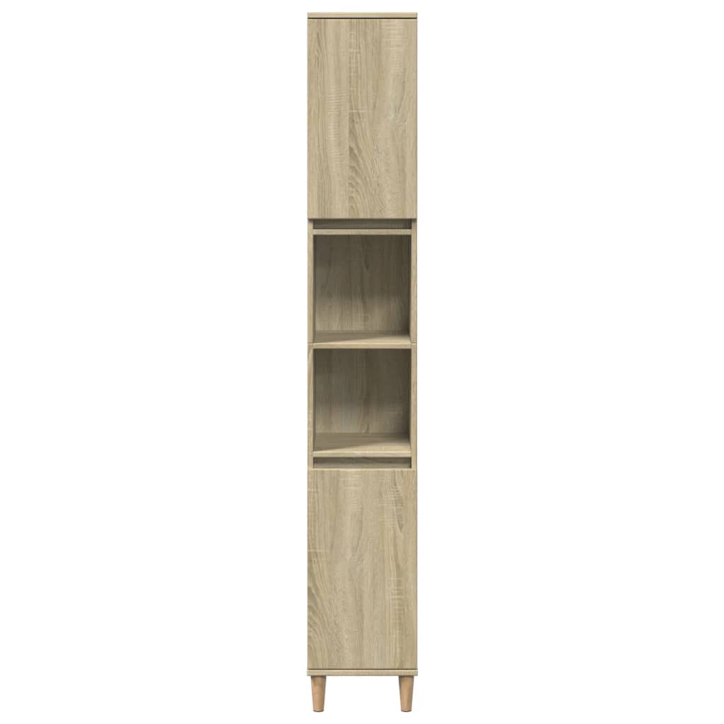 vidaXL Set mobilier de baie, 3 piese, stejar sonoma, lemn prelucrat vidaXL Set mobilier de baie, 3 piese, stejar sonoma, lemn prelucrat