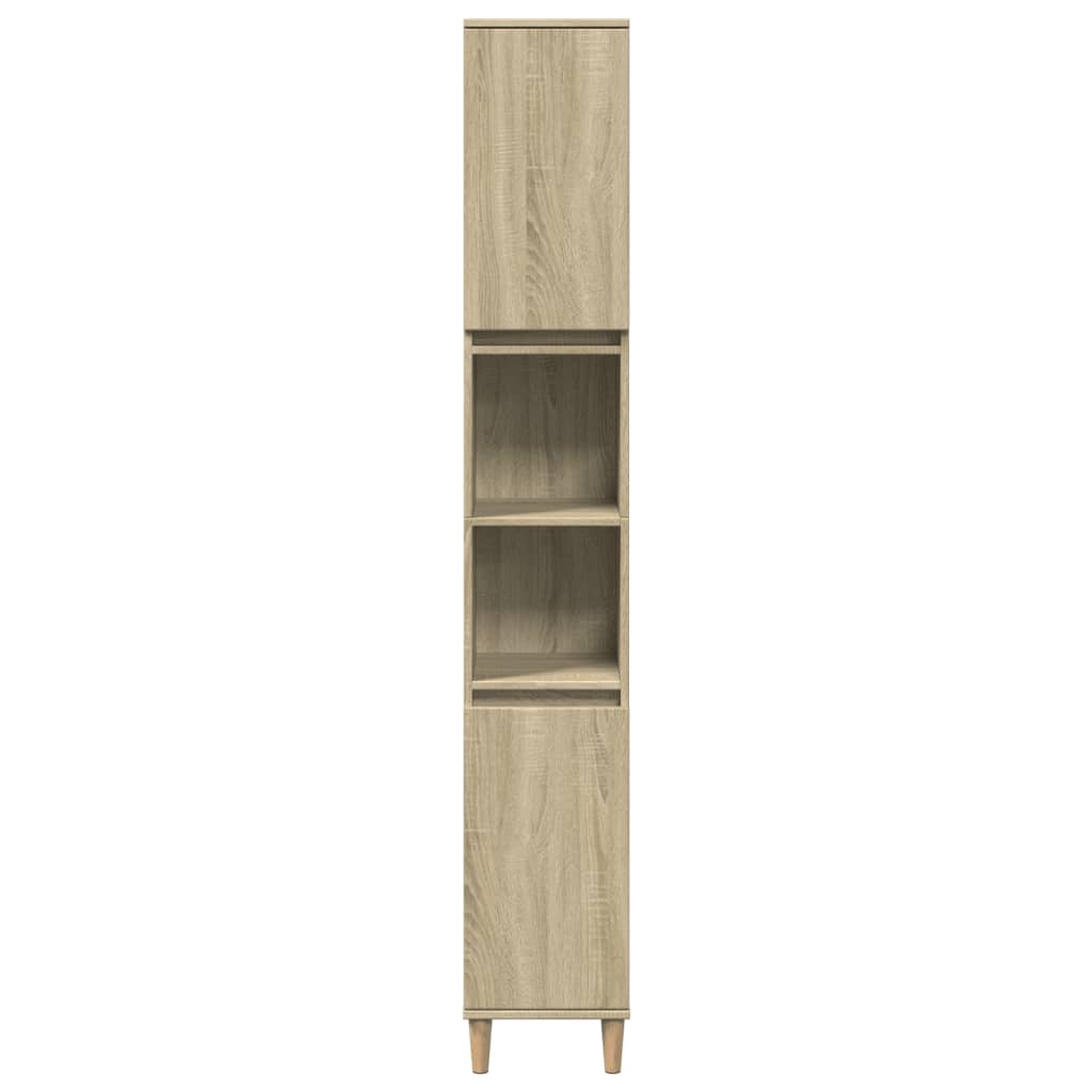 vidaXL Set mobilier de baie, 3 piese, stejar sonoma, lemn prelucrat vidaXL Set mobilier de baie, 3 piese, stejar sonoma, lemn prelucrat