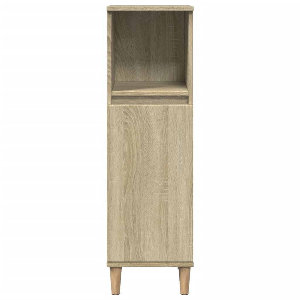 vidaXL Set mobilier de baie, 3 piese, stejar sonoma, lemn prelucrat vidaXL Set mobilier de baie, 3 piese, stejar sonoma, lemn prelucrat