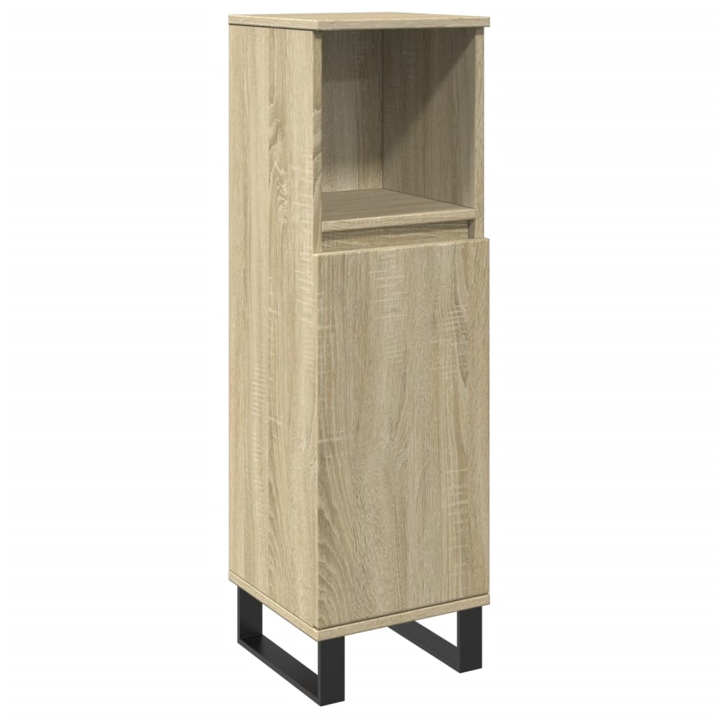 vidaXL Set mobilier de baie, 3 piese, stejar sonoma, lemn prelucrat vidaXL Set mobilier de baie, 3 piese, stejar sonoma, lemn prelucrat