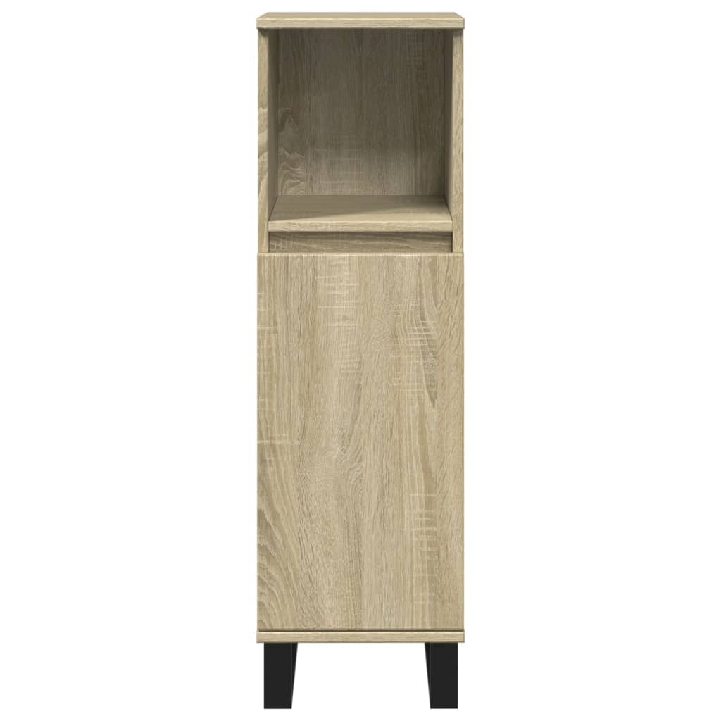 vidaXL Set mobilier de baie, 3 piese, stejar sonoma, lemn prelucrat vidaXL Set mobilier de baie, 3 piese, stejar sonoma, lemn prelucrat