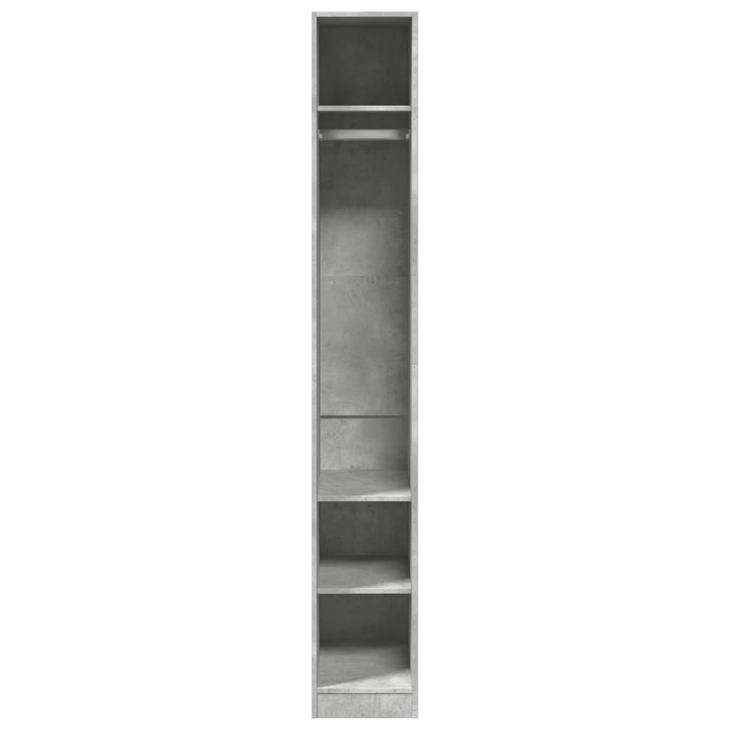 vidaXL Șifonier, gri beton, 30x50x200 cm, lemn prelucrat