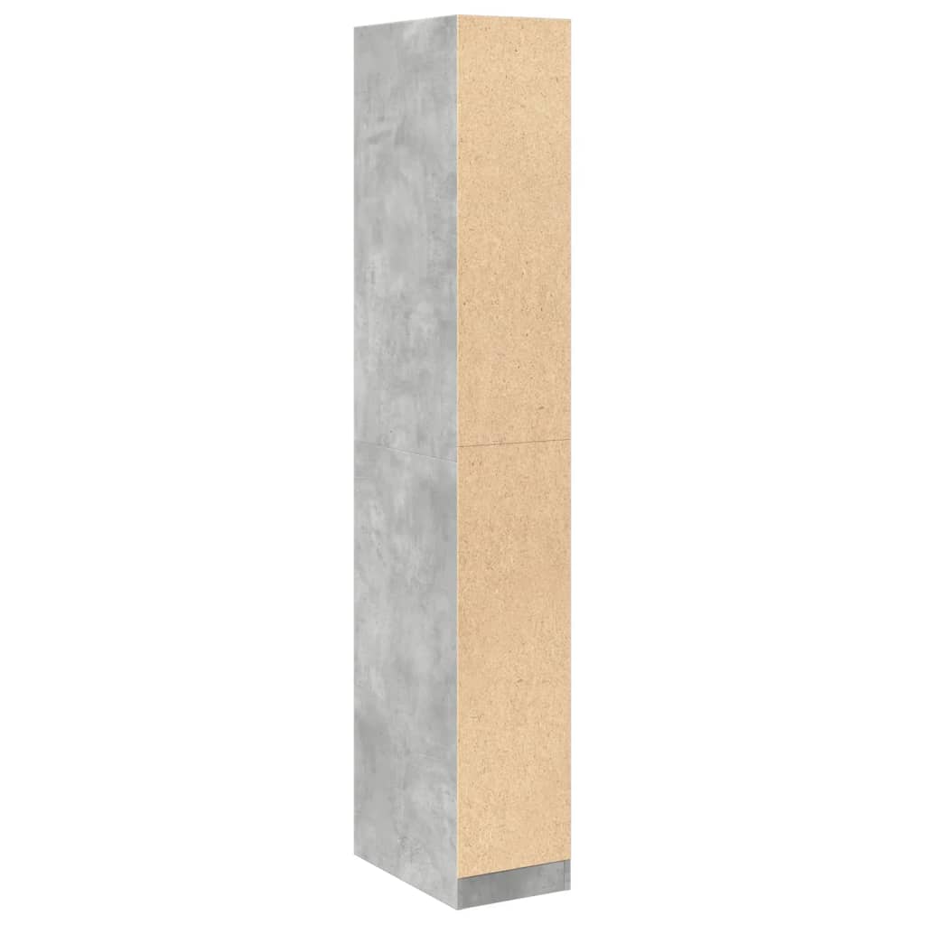 vidaXL Șifonier, gri beton, 30x50x200 cm, lemn prelucrat