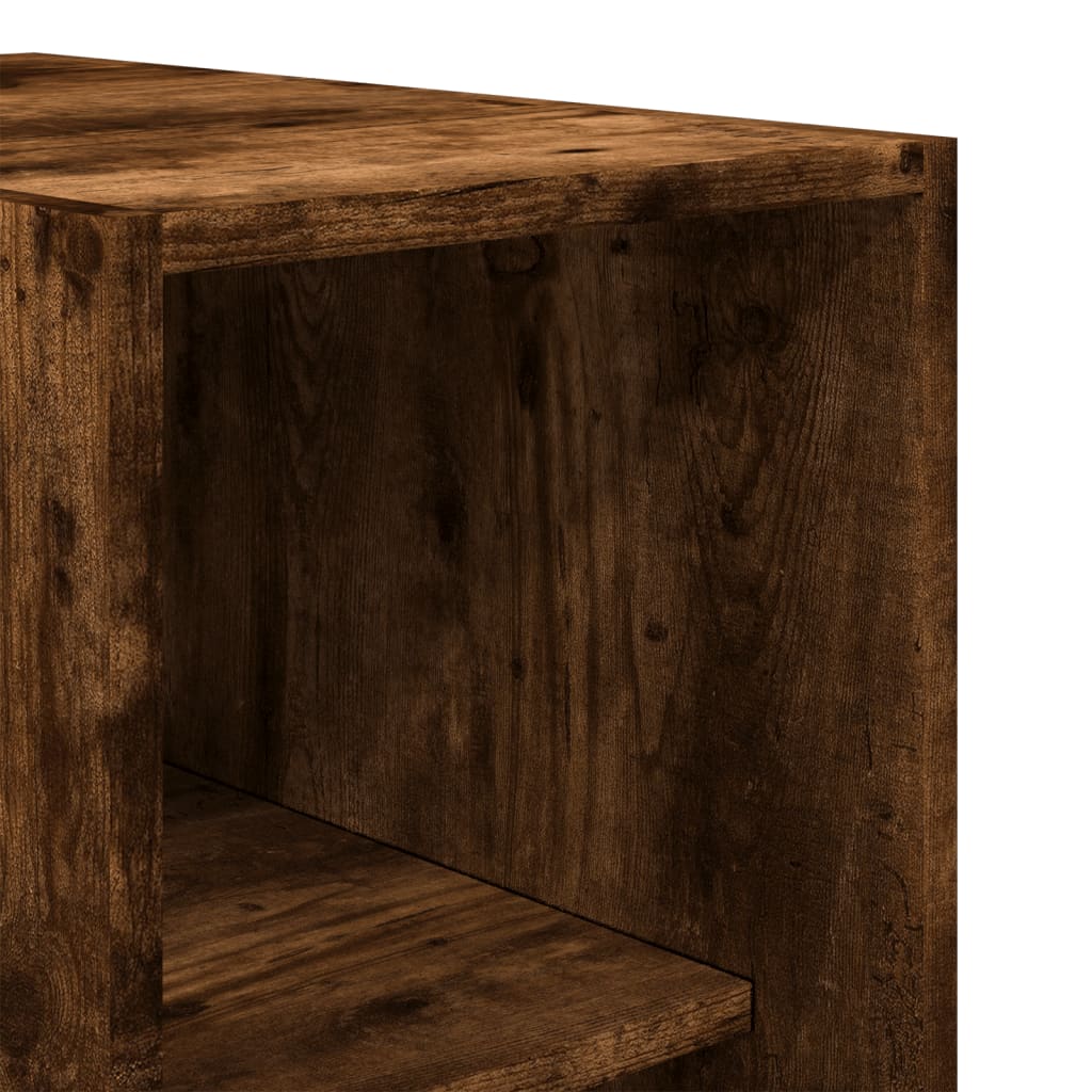 vidaXL Șifonier, stejar afumat, 30x50x200 cm, lemn prelucrat