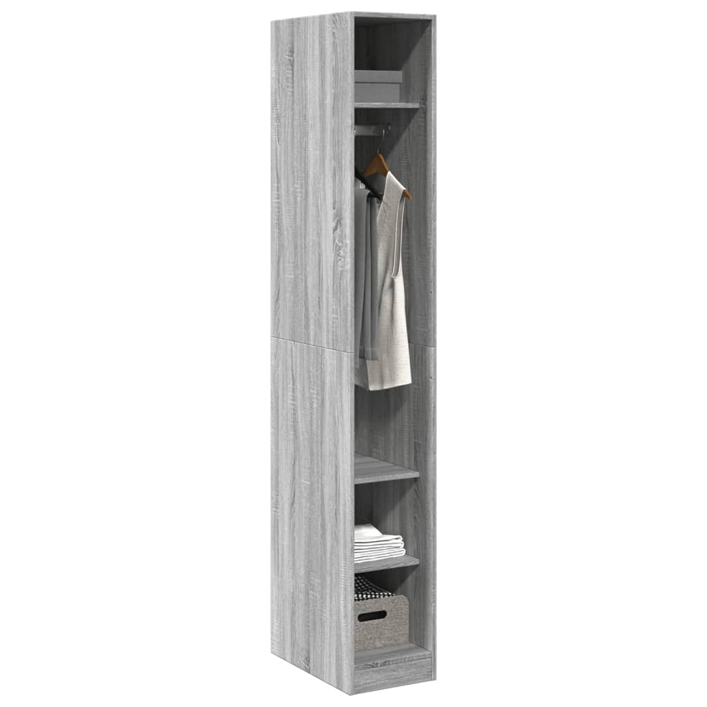 vidaXL Șifonier, gri sonoma, 30x50x200, lemn prelucrat vidaXL Șifonier, gri sonoma, 30x50x200, lemn prelucrat
