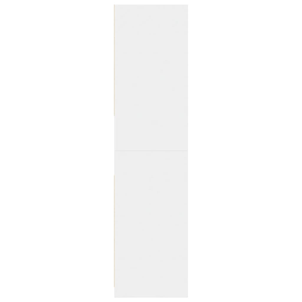 vidaXL Șifonier, alb, 80x50x200 cm, lemn prelucrat vidaXL Șifonier, alb, 80x50x200 cm, lemn prelucrat