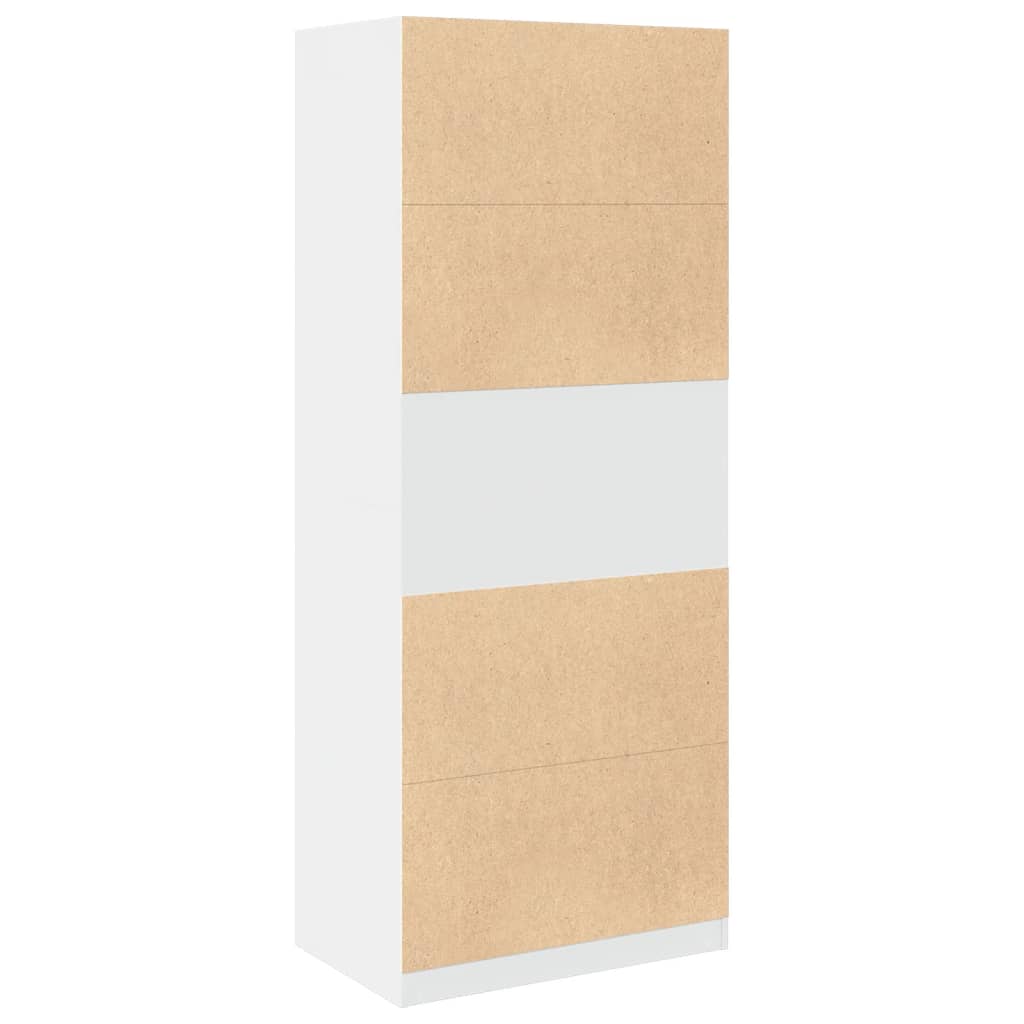 vidaXL Șifonier, alb, 80x50x200 cm, lemn prelucrat vidaXL Șifonier, alb, 80x50x200 cm, lemn prelucrat