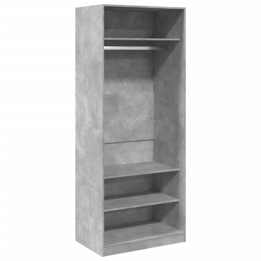 vidaXL Șifonier, gri beton, 80x50x200 cm, lemn prelucrat vidaXL Șifonier, gri beton, 80x50x200 cm, lemn prelucrat