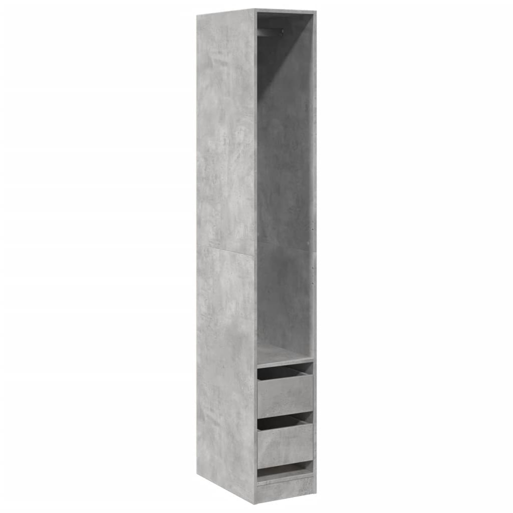 vidaXL Șifonier, gri beton, 30x50x200 cm, lemn prelucrat vidaXL Șifonier, gri beton, 30x50x200 cm, lemn prelucrat