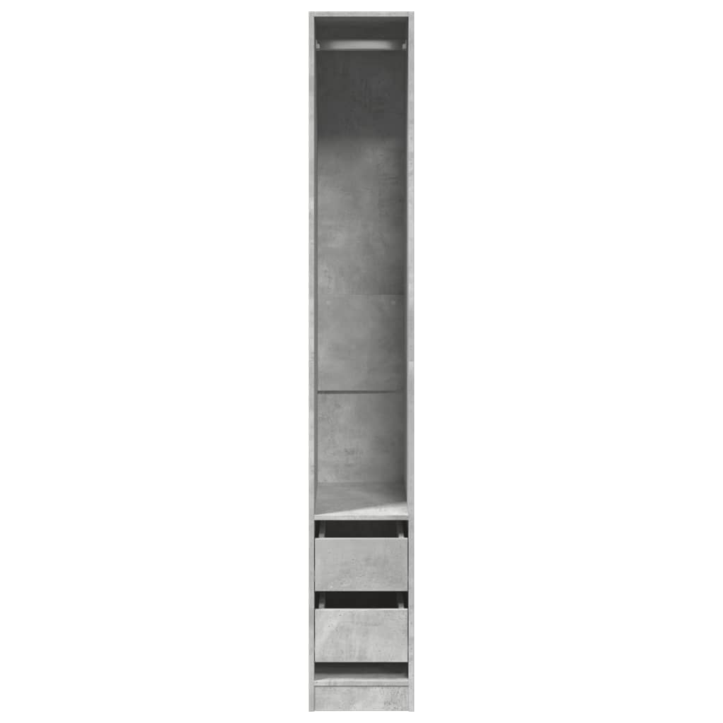 vidaXL Șifonier, gri beton, 30x50x200 cm, lemn prelucrat vidaXL Șifonier, gri beton, 30x50x200 cm, lemn prelucrat
