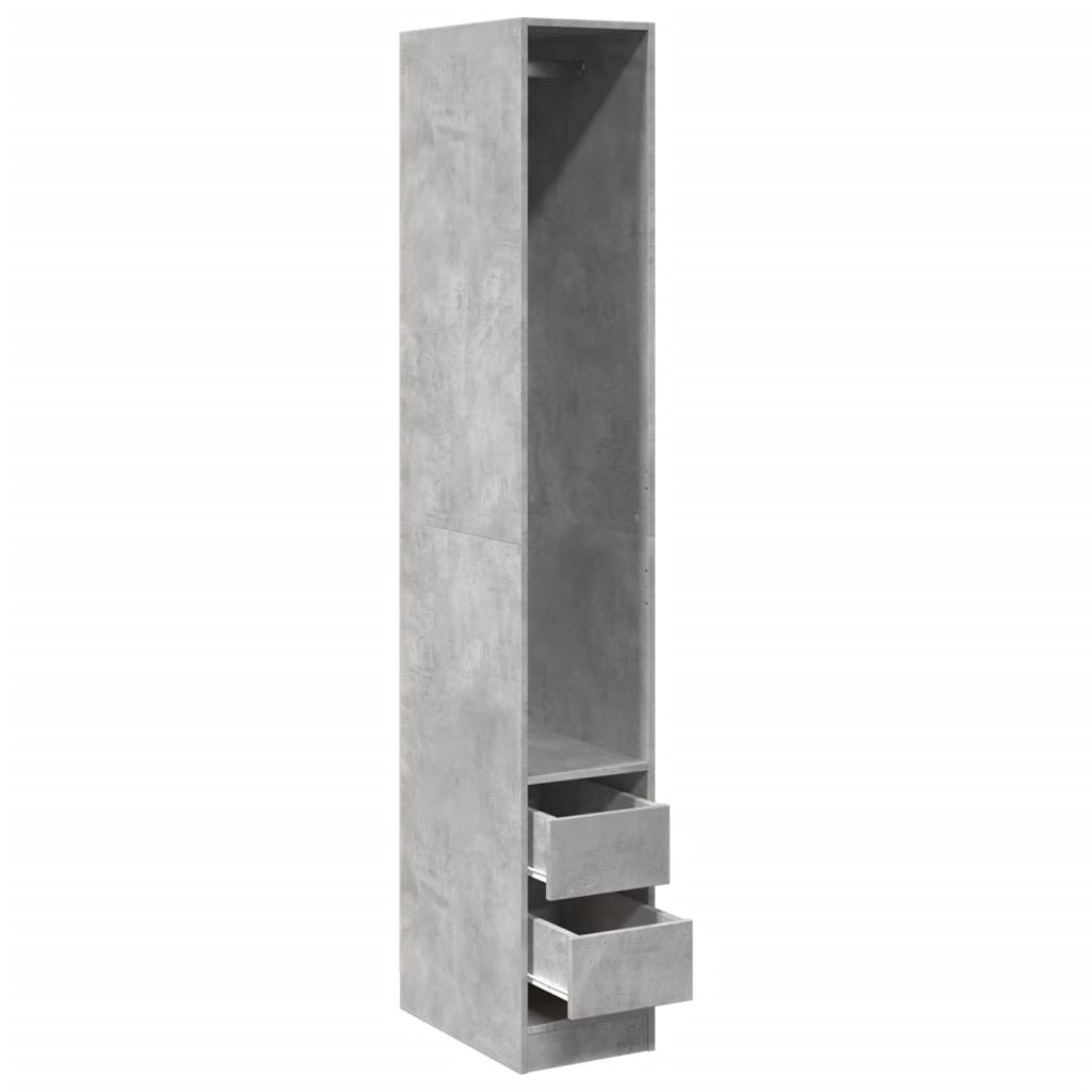 vidaXL Șifonier, gri beton, 30x50x200 cm, lemn prelucrat vidaXL Șifonier, gri beton, 30x50x200 cm, lemn prelucrat