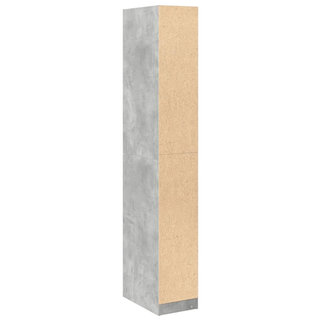 vidaXL Șifonier, gri beton, 30x50x200 cm, lemn prelucrat vidaXL Șifonier, gri beton, 30x50x200 cm, lemn prelucrat