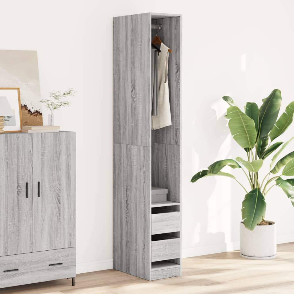 vidaXL Șifonier, gri sonoma, 30x50x200, lemn prelucrat vidaXL Șifonier, gri sonoma, 30x50x200, lemn prelucrat
