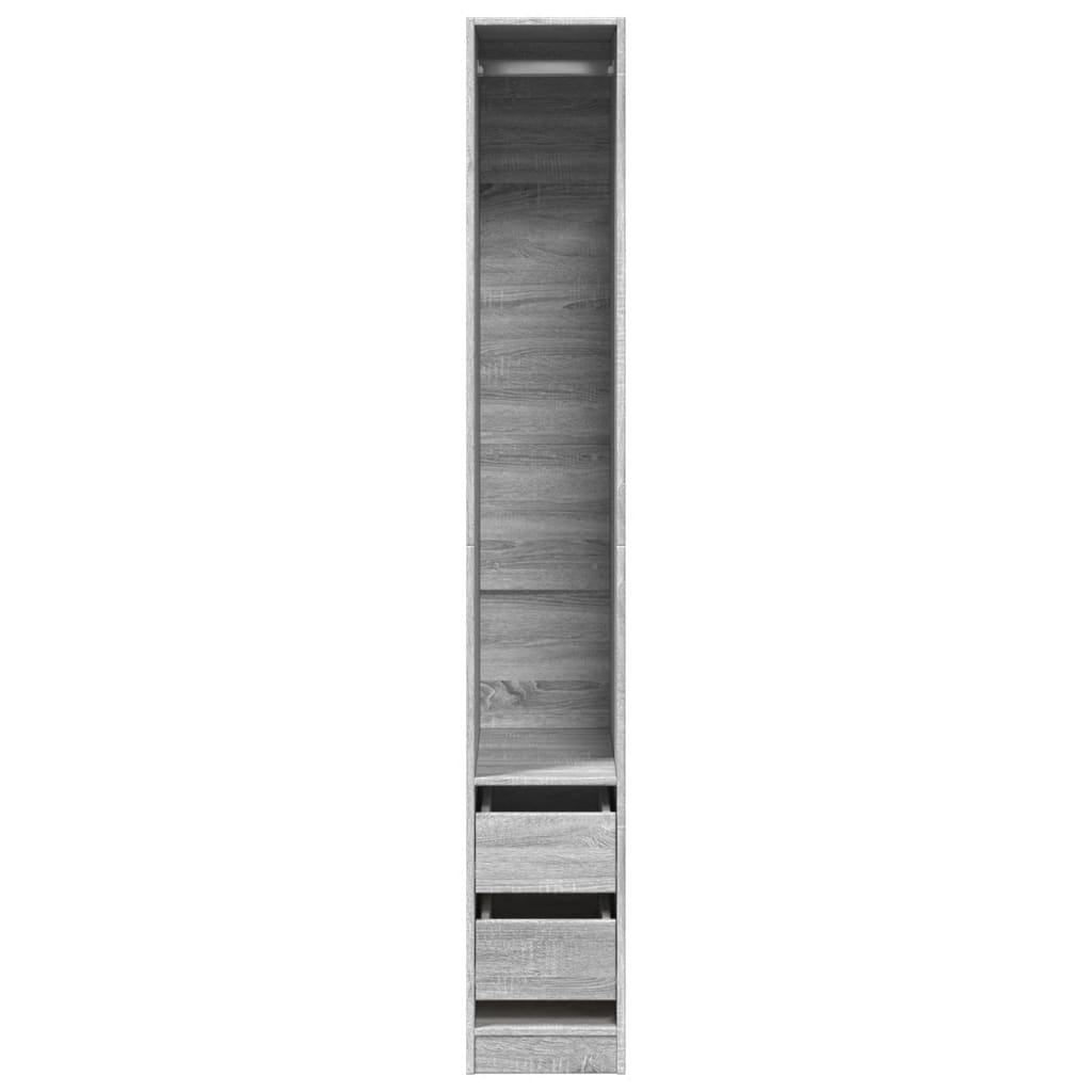 vidaXL Șifonier, gri sonoma, 30x50x200, lemn prelucrat vidaXL Șifonier, gri sonoma, 30x50x200, lemn prelucrat