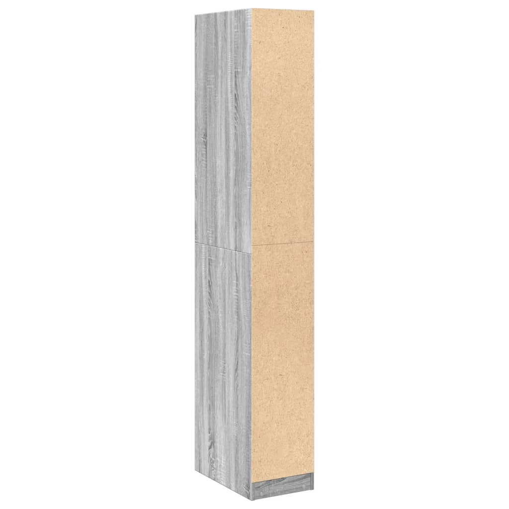 vidaXL Șifonier, gri sonoma, 30x50x200, lemn prelucrat vidaXL Șifonier, gri sonoma, 30x50x200, lemn prelucrat
