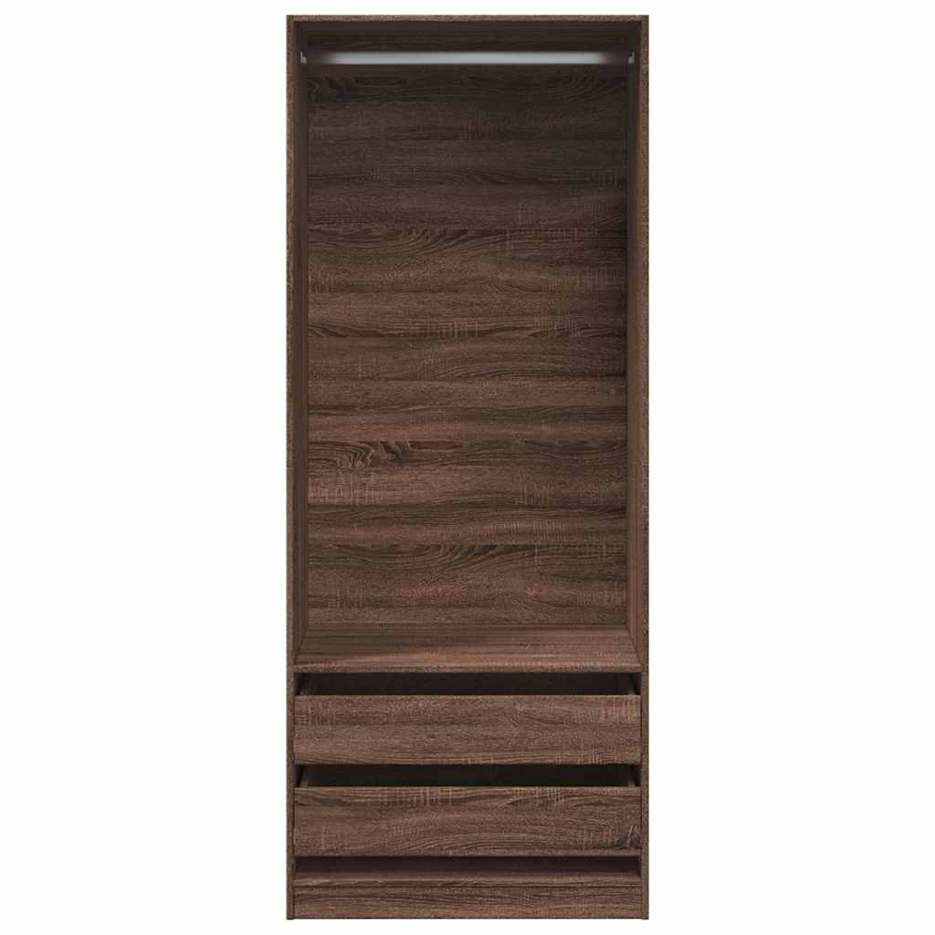vidaXL Șifonier, stejar maro, 80x50x200 cm, lemn prelucrat