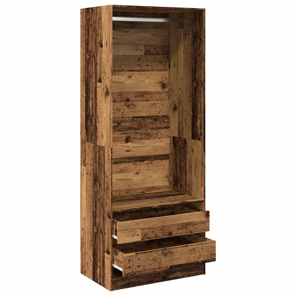 vidaXL Șifonier, lemn vechi, 80x50x200 cm, lemn prelucrat vidaXL Șifonier, lemn vechi, 80x50x200 cm, lemn prelucrat