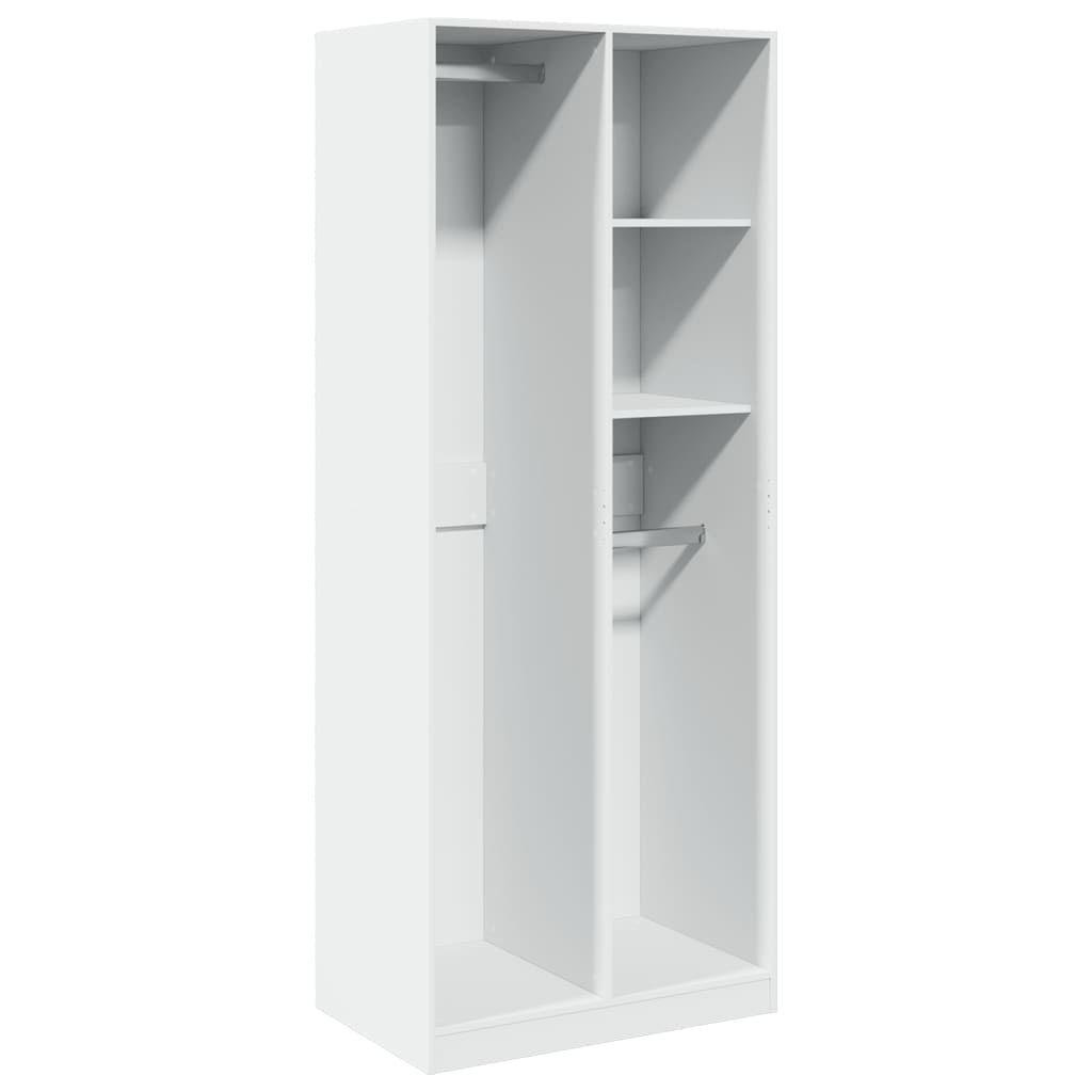 vidaXL Șifonier, alb, 80x50x200 cm, lemn prelucrat vidaXL Șifonier, alb, 80x50x200 cm, lemn prelucrat