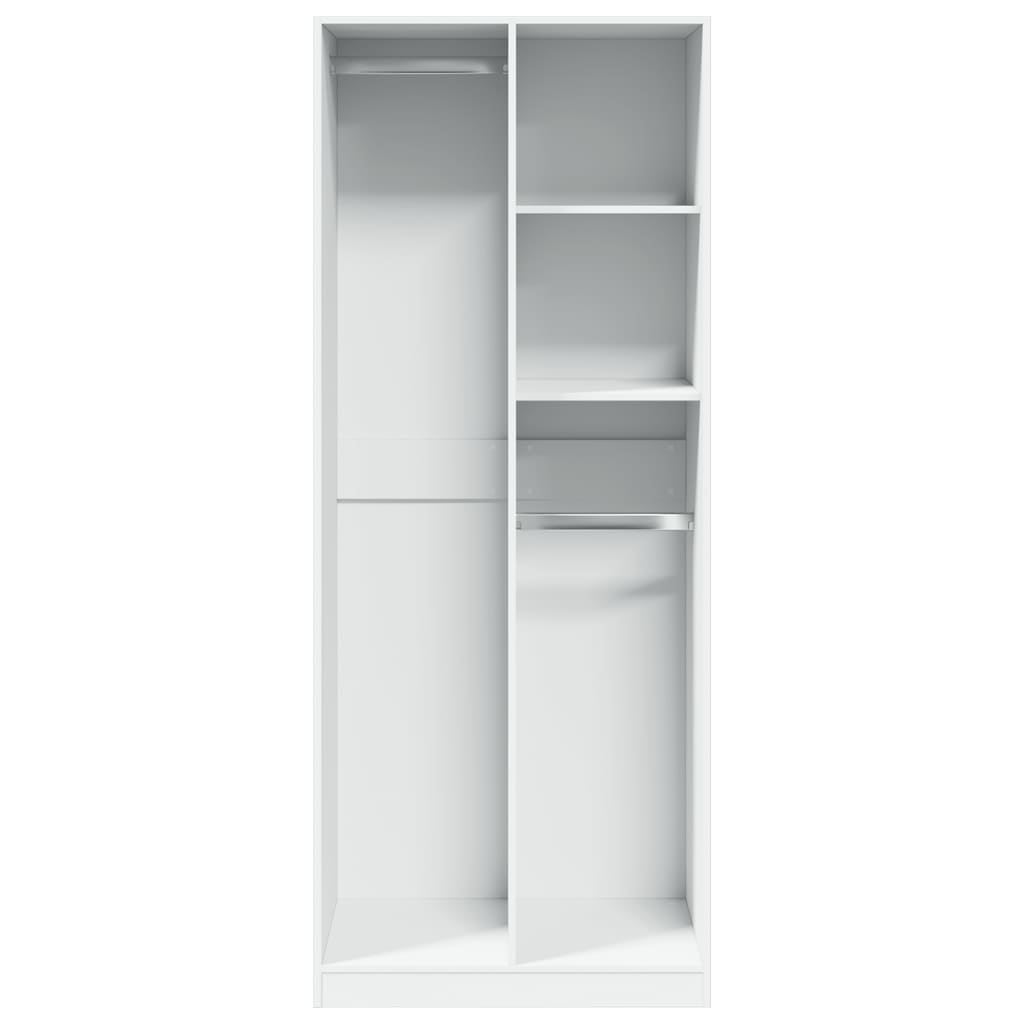 vidaXL Șifonier, alb, 80x50x200 cm, lemn prelucrat vidaXL Șifonier, alb, 80x50x200 cm, lemn prelucrat