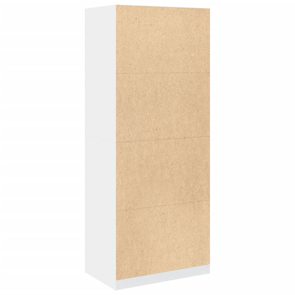 vidaXL Șifonier, alb, 80x50x200 cm, lemn prelucrat vidaXL Șifonier, alb, 80x50x200 cm, lemn prelucrat