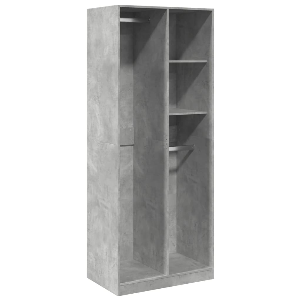 vidaXL Șifonier, gri beton, 80x50x200 cm, lemn prelucrat vidaXL Șifonier, gri beton, 80x50x200 cm, lemn prelucrat