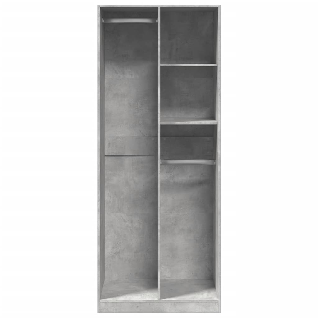 vidaXL Șifonier, gri beton, 80x50x200 cm, lemn prelucrat vidaXL Șifonier, gri beton, 80x50x200 cm, lemn prelucrat