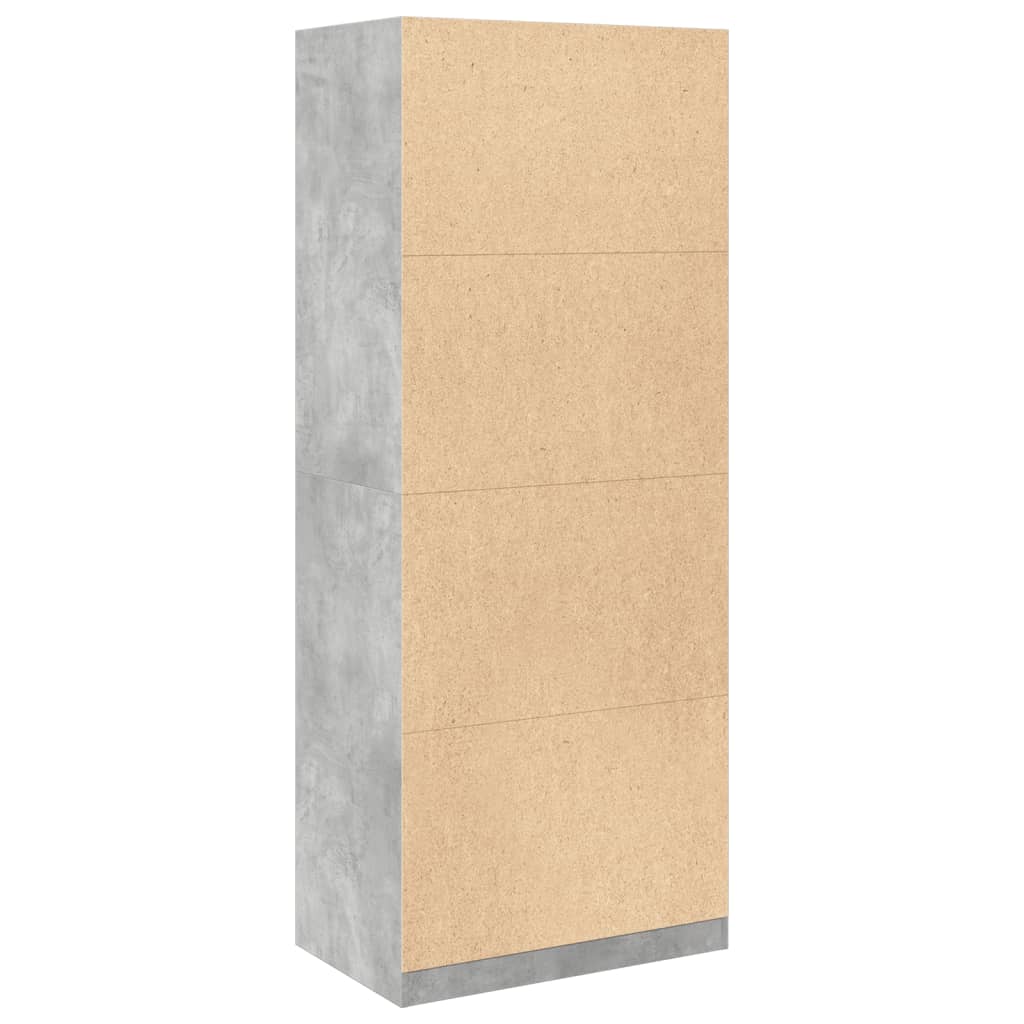 vidaXL Șifonier, gri beton, 80x50x200 cm, lemn prelucrat vidaXL Șifonier, gri beton, 80x50x200 cm, lemn prelucrat