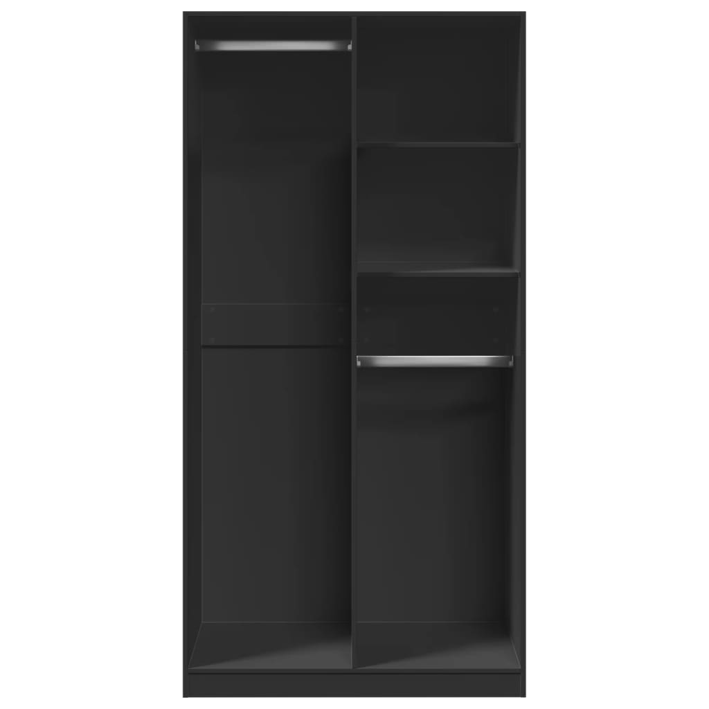 vidaXL Șifonier, negru, 100 x 50 x 200 cm, PAL vidaXL Șifonier, negru, 100 x 50 x 200 cm, PAL