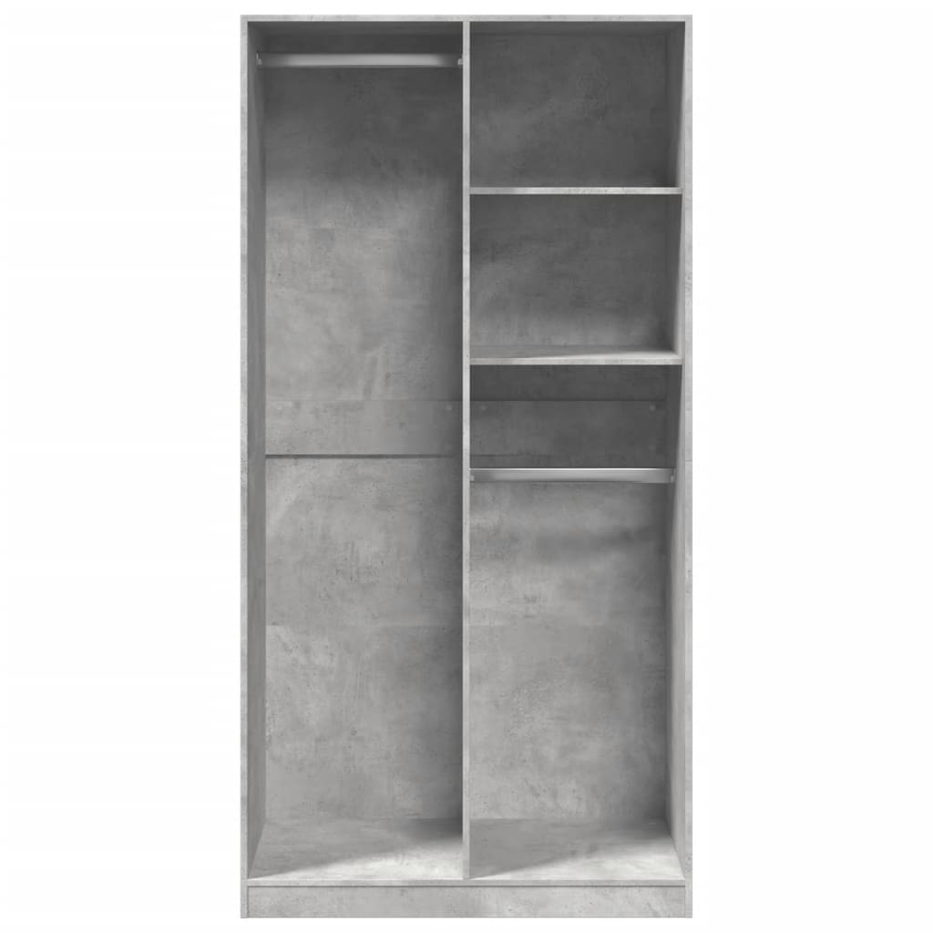 vidaXL Șifonier, gri beton, 100x50x200 cm, PAL vidaXL Șifonier, gri beton, 100x50x200 cm, PAL