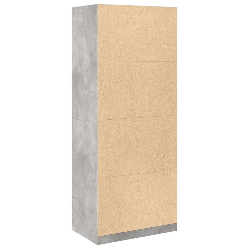 vidaXL Șifonier, gri beton, 80x50x200 cm, lemn prelucrat vidaXL Șifonier, gri beton, 80x50x200 cm, lemn prelucrat