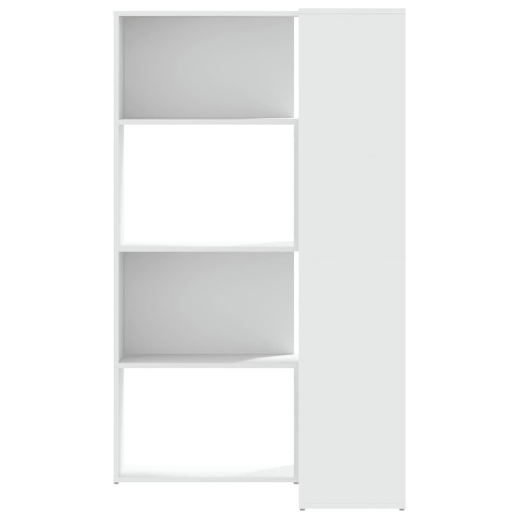 vidaXL Bibliotecă 4 niveluri, alb, 85x85x140 cm, lemn prelucrat vidaXL Bibliotecă 4 niveluri, alb, 85x85x140 cm, lemn prelucrat