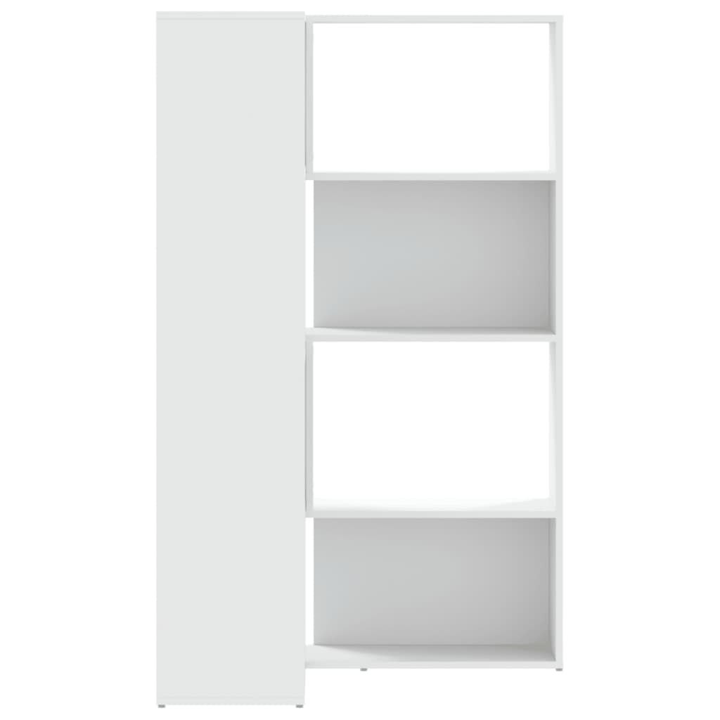 vidaXL Bibliotecă 4 niveluri, alb, 85x85x140 cm, lemn prelucrat vidaXL Bibliotecă 4 niveluri, alb, 85x85x140 cm, lemn prelucrat