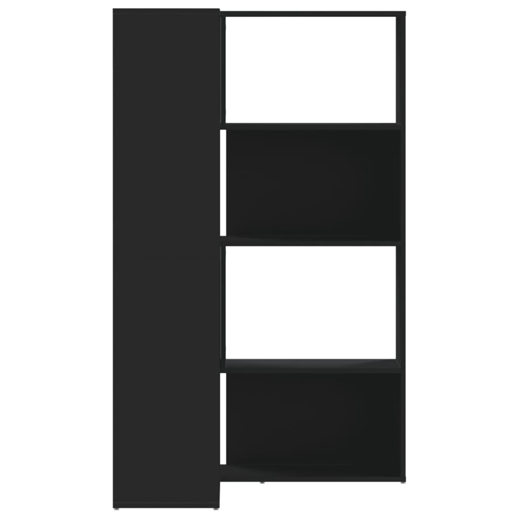 vidaXL Bibliotecă 4 niveluri, negru, 85x85x140 cm, lemn prelucrat vidaXL Bibliotecă 4 niveluri, negru, 85x85x140 cm, lemn prelucrat