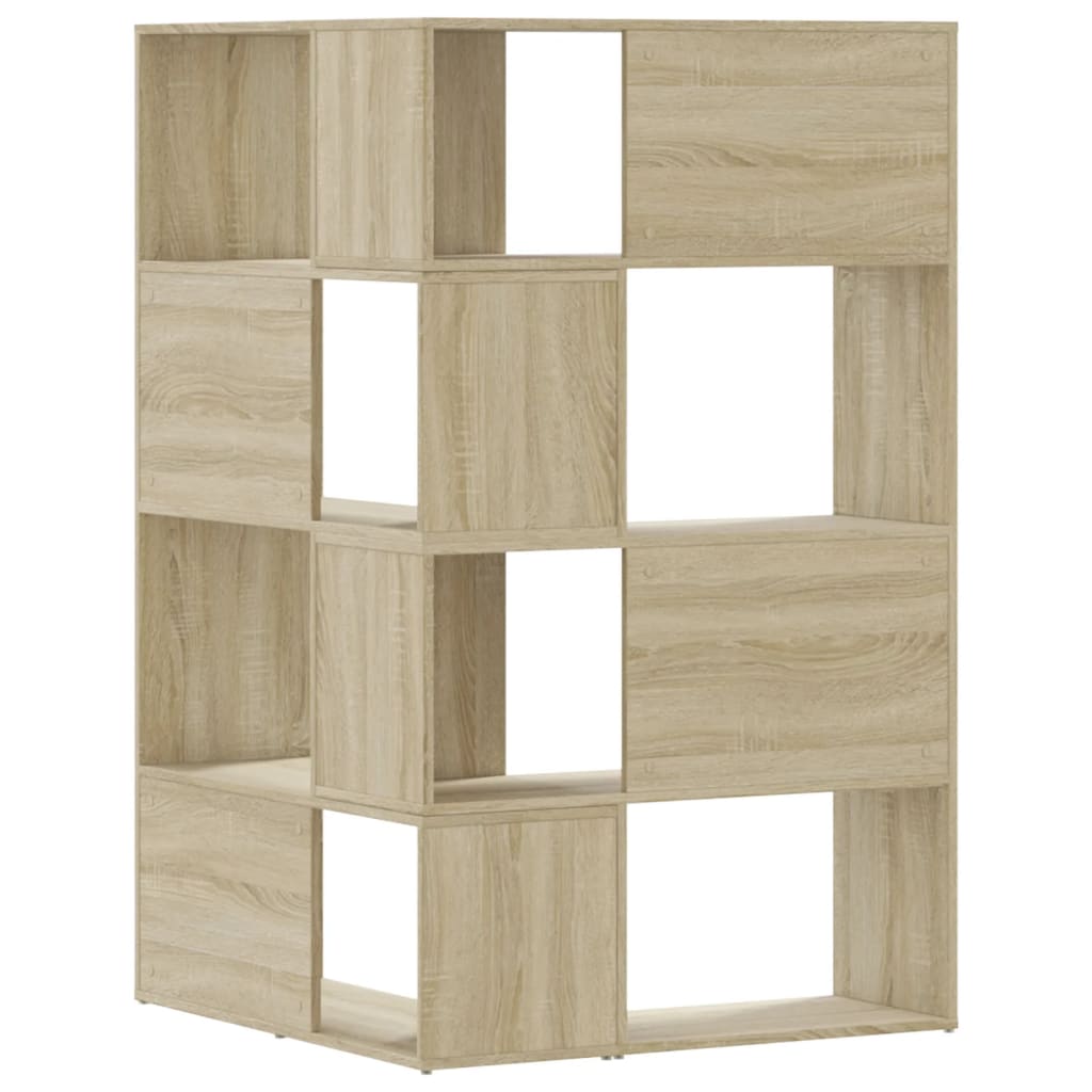 vidaXL Bibliotecă de colț cu 4 niveluri stejar sonoma 85x85x140cm lemn